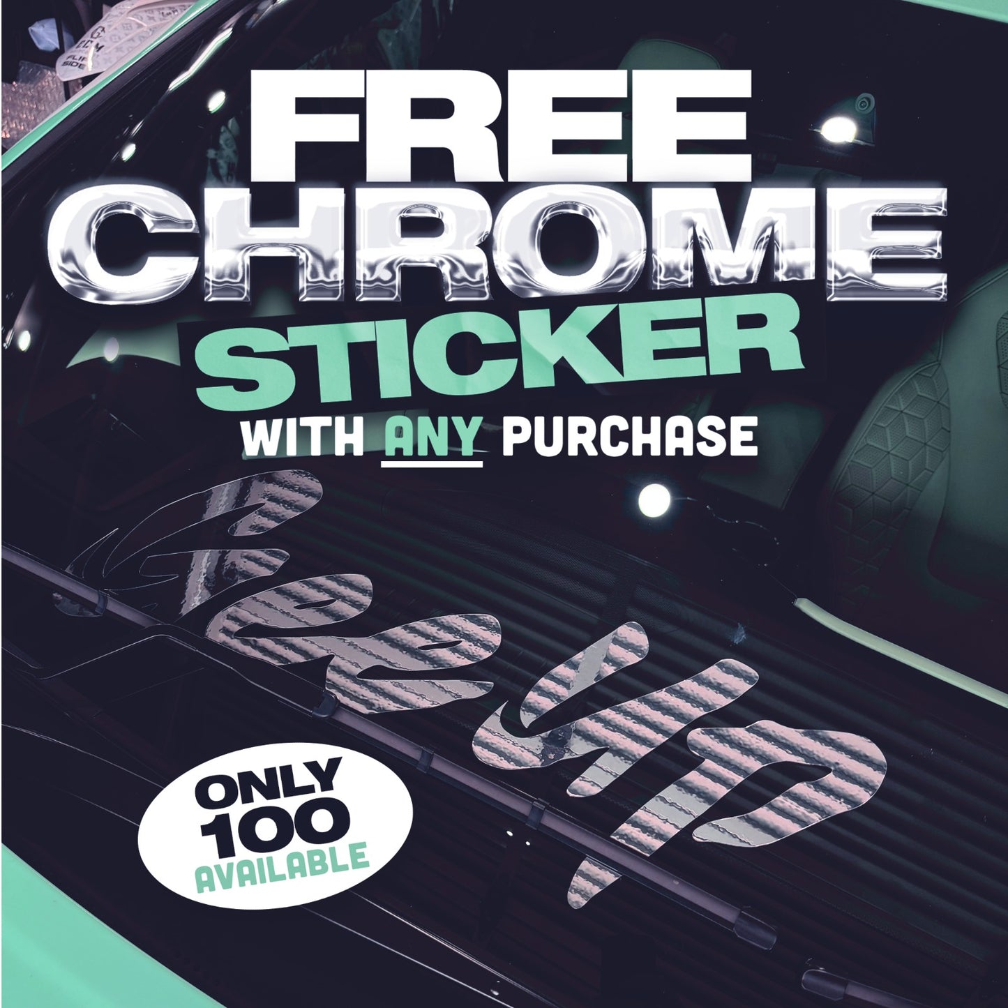 FREE - Chrome Window Sticker