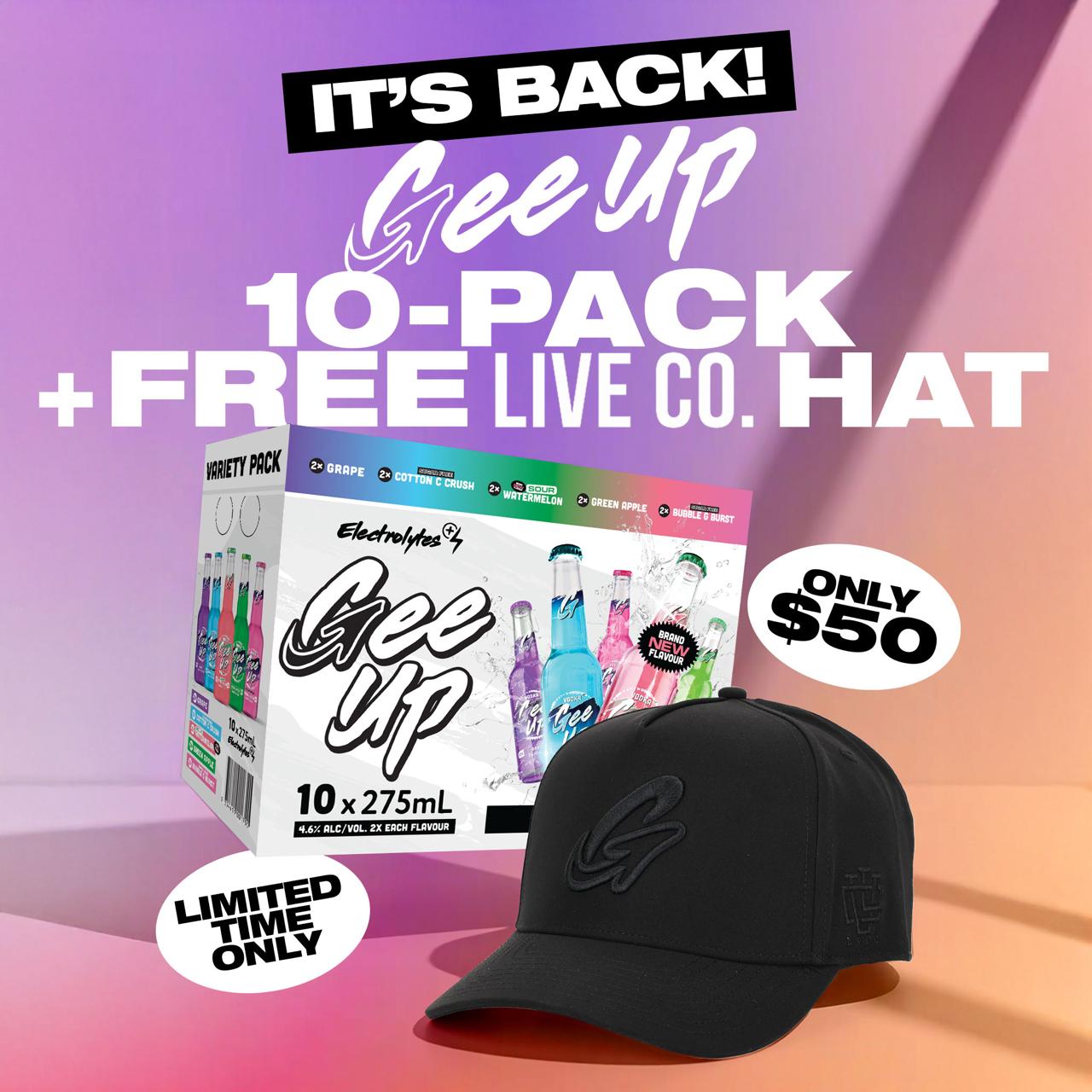 Mixed 10 Pack + Free Hat
